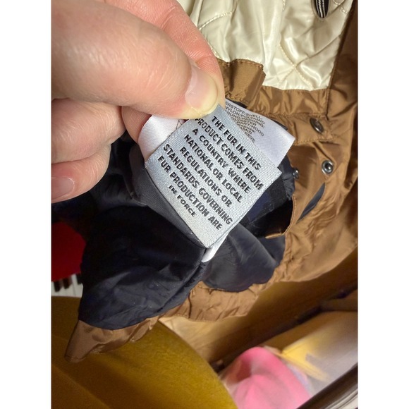 Toni Sailer Quilted Hooded Jacket Brown Metallic Ski Snowboard Womens Size 38 - Picture 13 of 13